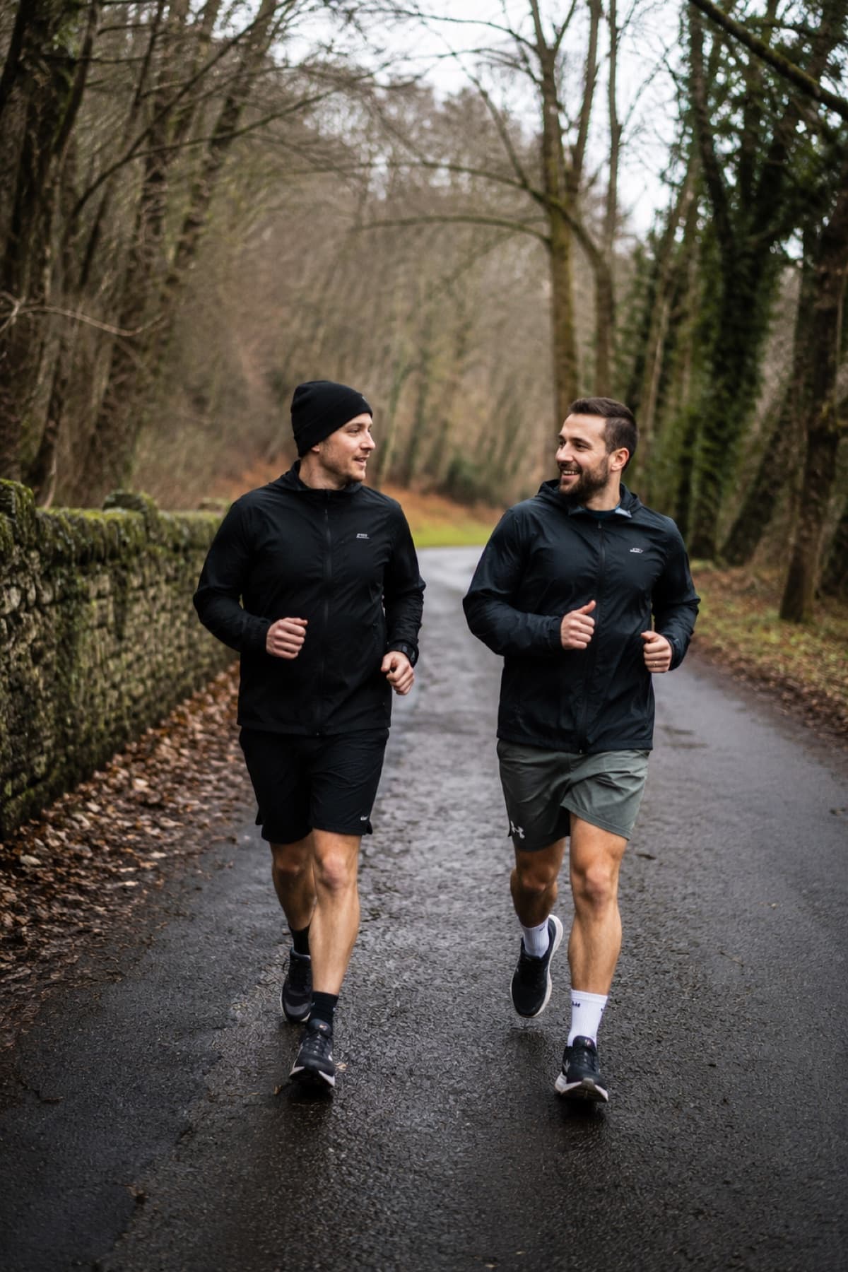 Friends exercising outdoors as part of an active recovery routine